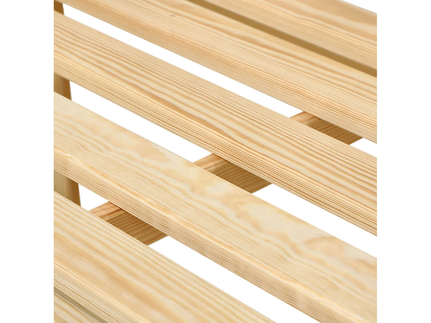 KADAX Ławka ogrodowa Coca z oparciem "X" naturalna 119 x 76 cm