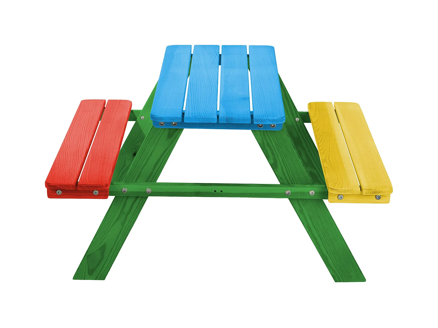 KADAX Kinder-Picknicktisch mit Bänken, Kindermöbel fürs Picknick, Kindertisch aus Holz, Picknick-Set für den Garten, Kindersitzgruppe aus Holz, Kindersitzgruppe