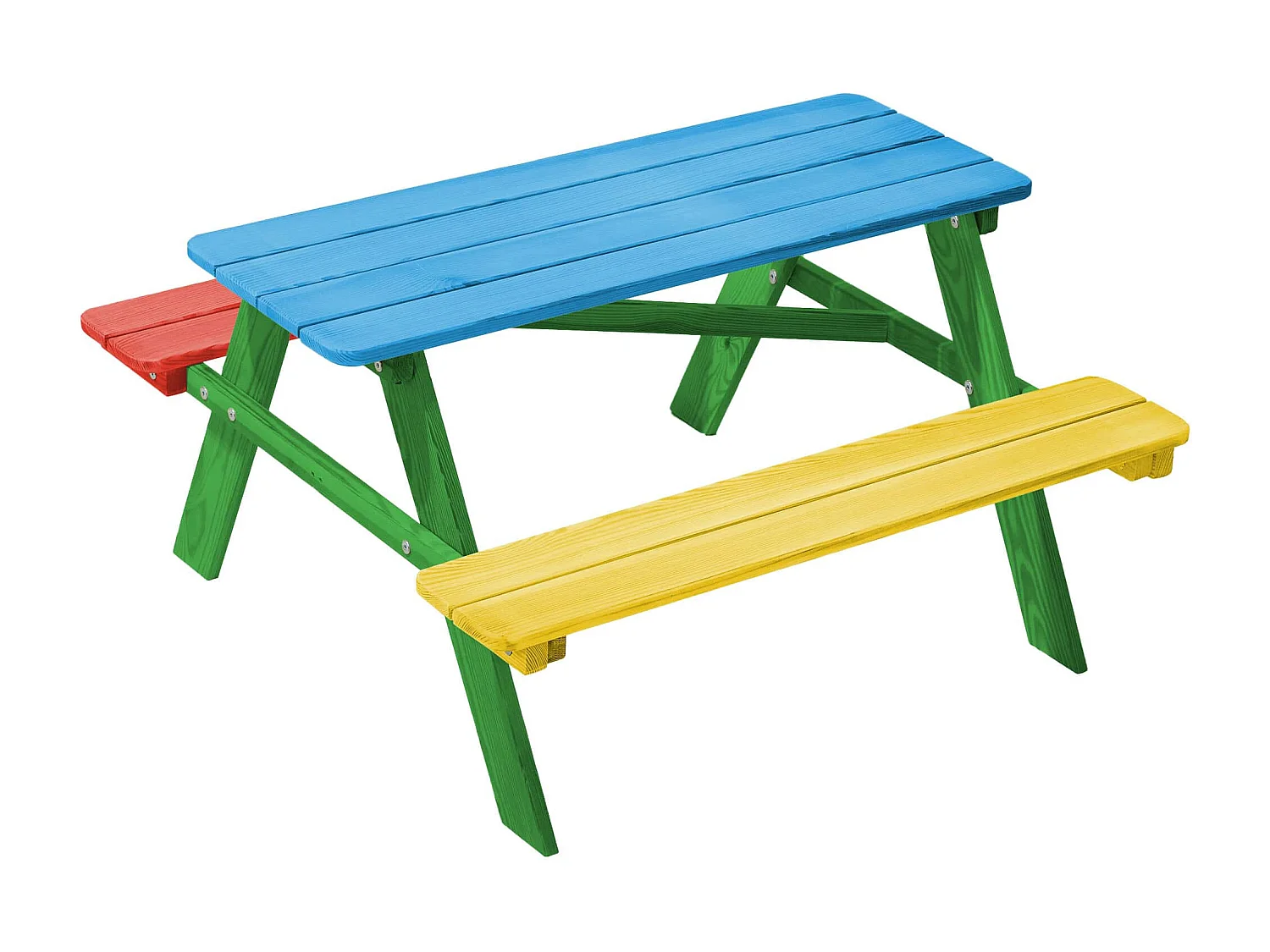 KADAX Table de pique-nique pour enfants avec bancs, mobilier pour enfants pour pique-nique, table pour enfants en bois, ensemble de pique-nique pour le jardin,
