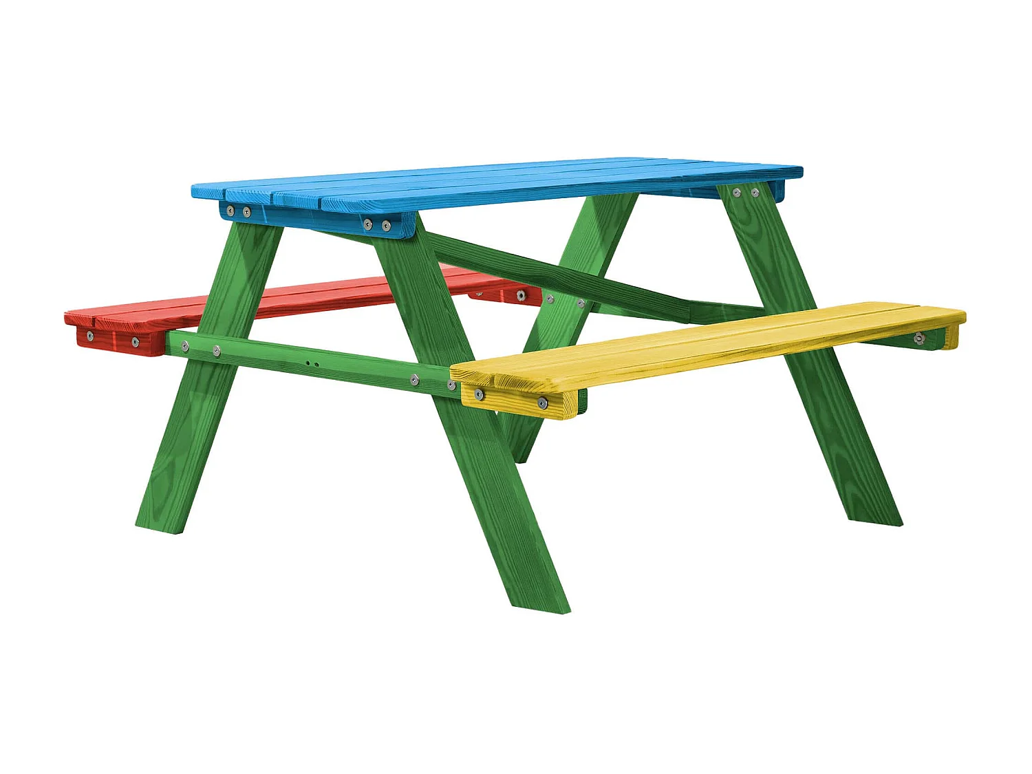 KADAX Table de pique-nique pour enfants avec bancs, mobilier pour enfants pour pique-nique, table pour enfants en bois, ensemble de pique-nique pour le jardin,