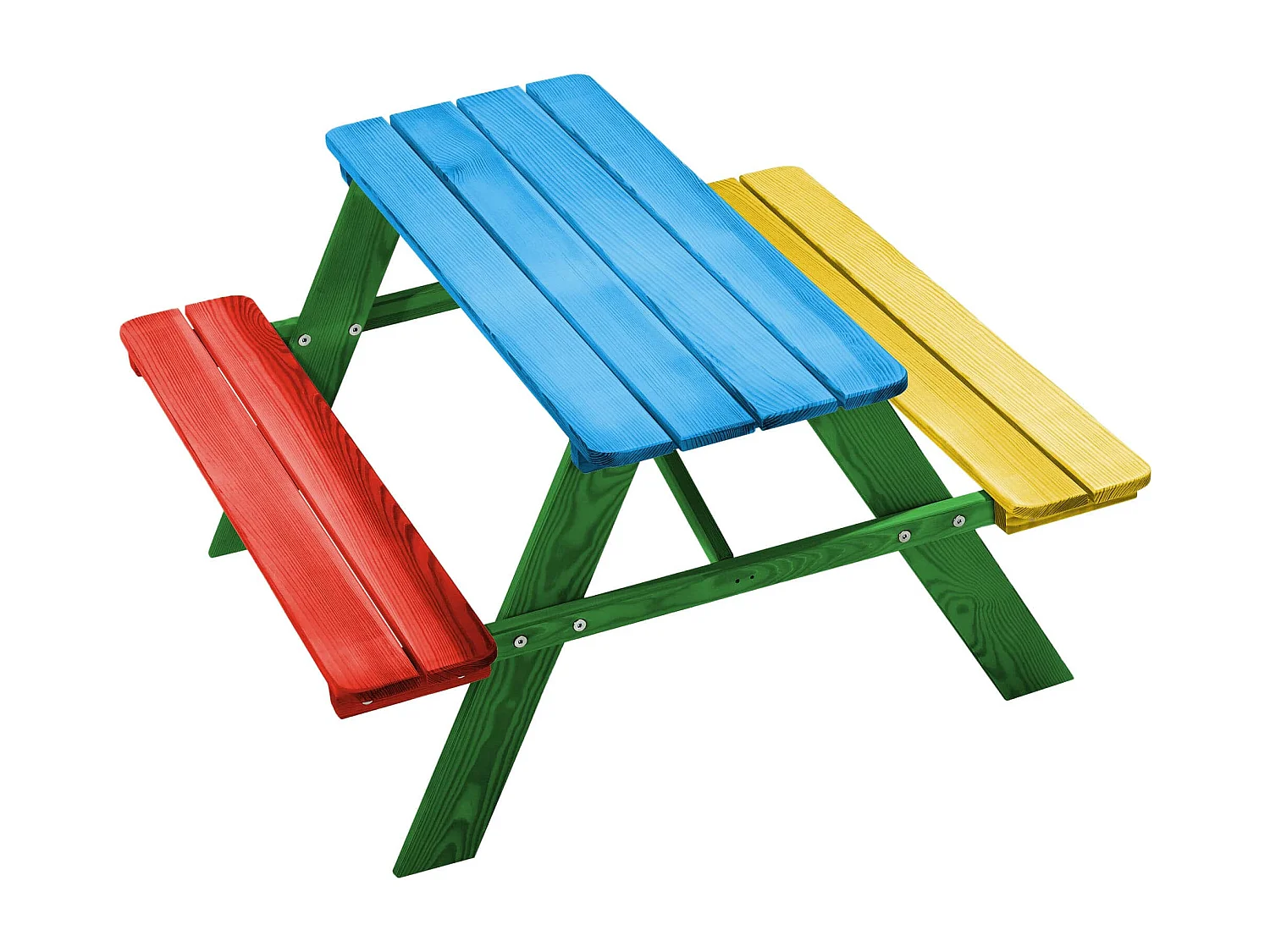 KADAX Table de pique-nique pour enfants avec bancs, mobilier pour enfants pour pique-nique, table pour enfants en bois, ensemble de pique-nique pour le jardin,
