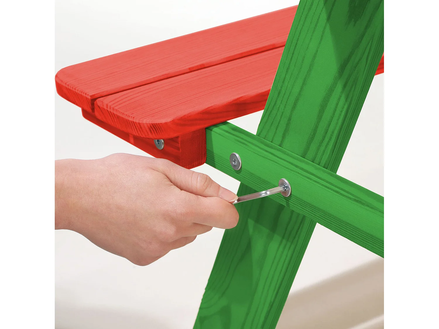 KADAX Table de pique-nique pour enfants avec bancs, mobilier pour enfants pour pique-nique, table pour enfants en bois, ensemble de pique-nique pour le jardin,