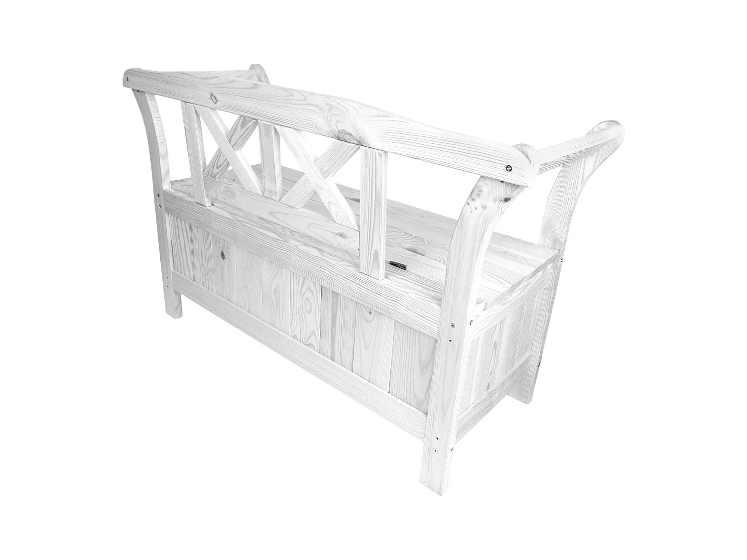 Panca da giardino con vasca Rosay bianca