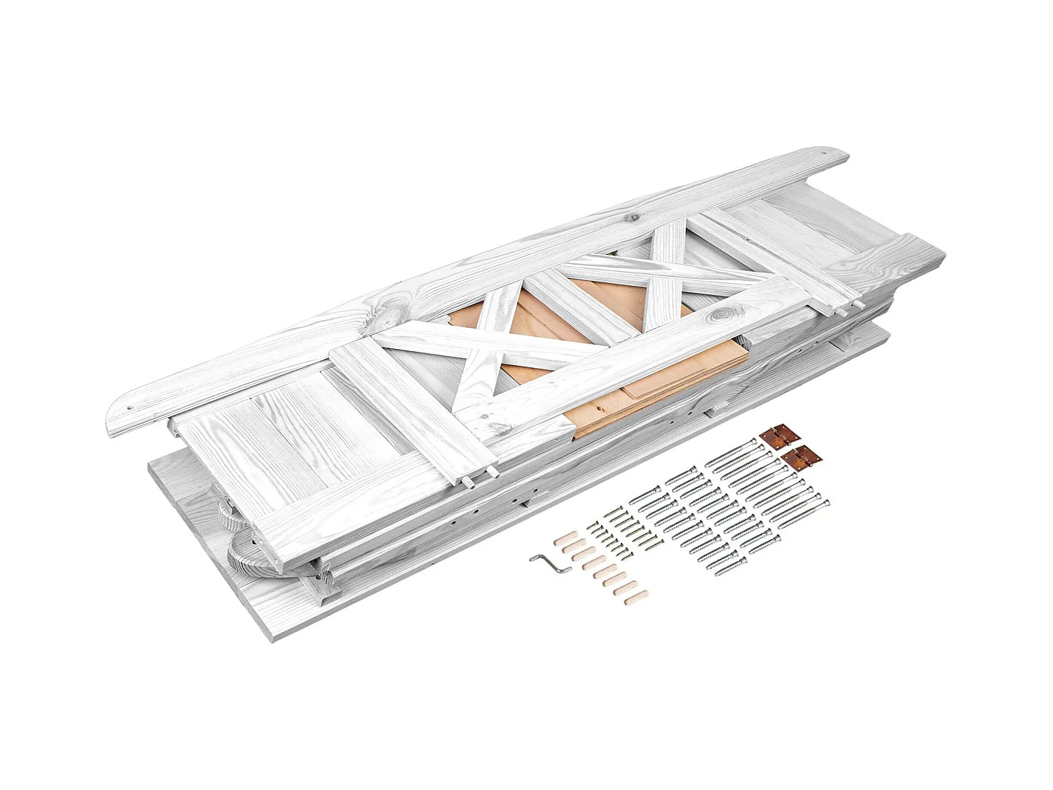 Panca da giardino con vasca Rosay bianca