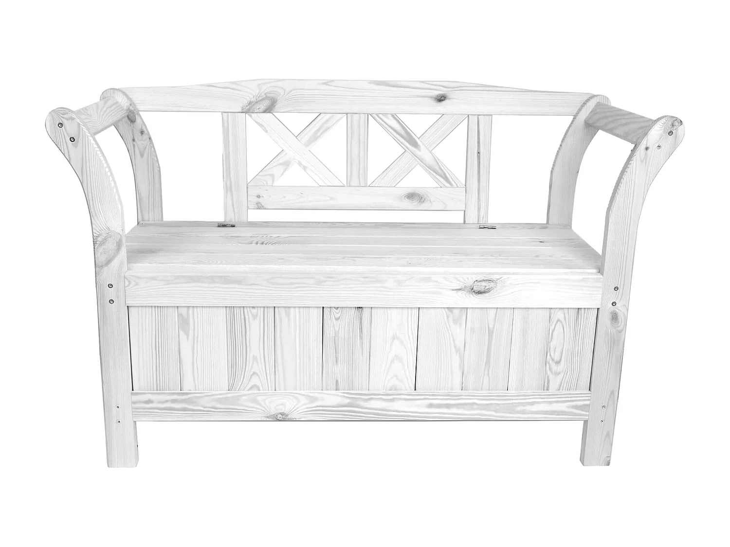 Banc de jardin avec bac Rosay blanc