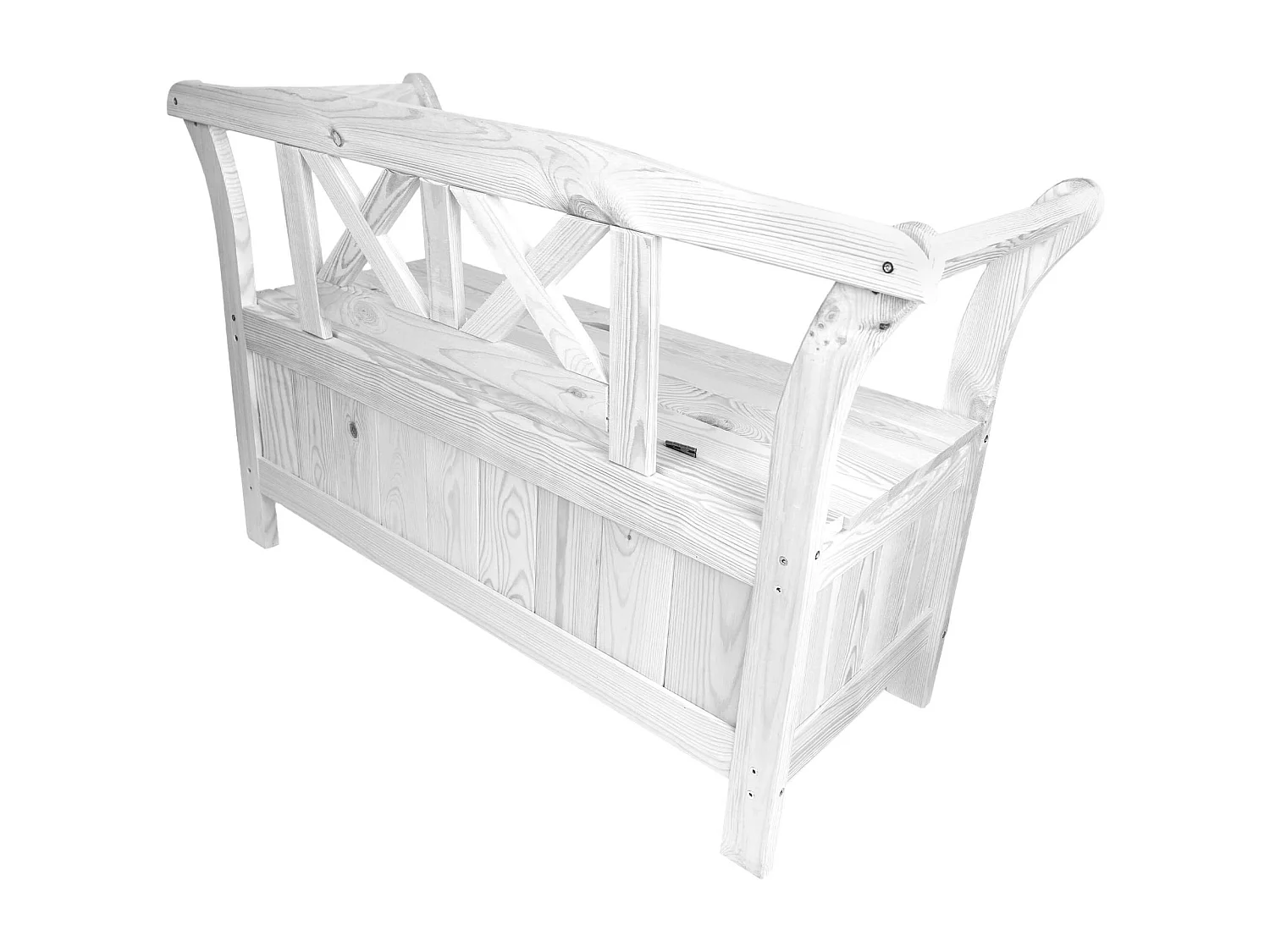 Banc de jardin avec bac Rosay blanc