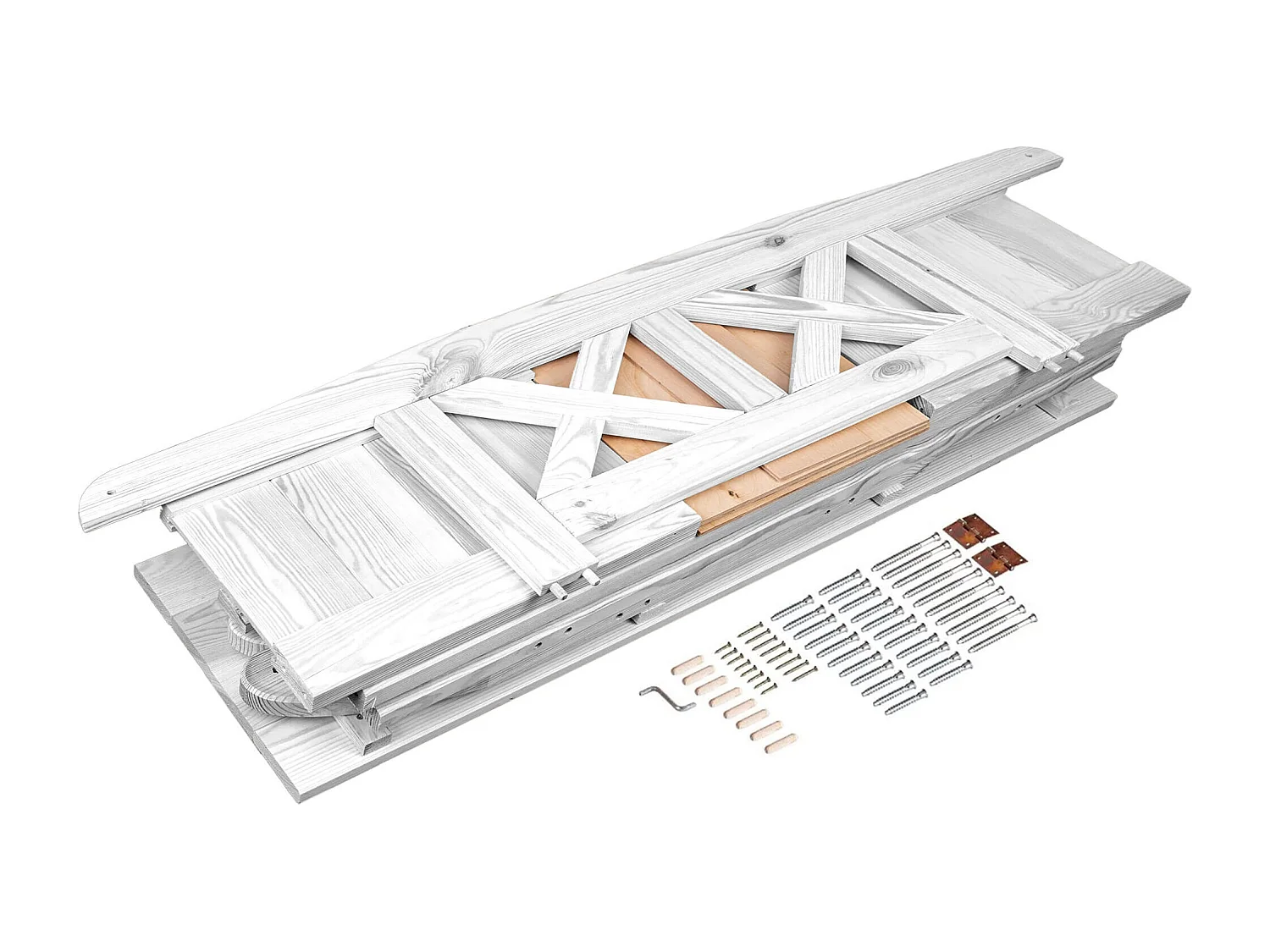 Banc de jardin avec bac Rosay blanc