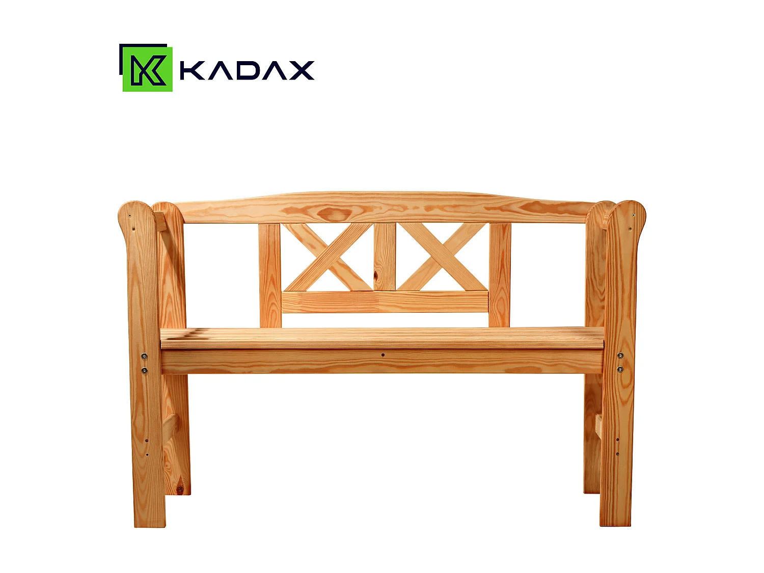 KADAX Tuinbank, 120 x 47 x 81,5 cm, bank van een vezelplaat, zitbank met opbergruimte en rugleuning, weerbestendige houten bank voor tuin, balkon, 119 cm, bruin/X