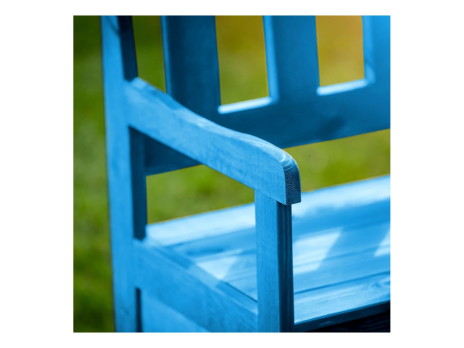 KADAX Tuinbank, 120 x 47 x 81,5 cm, bank van een vezelplaat, zitbank met opbergruimte en rugleuning, weerbestendige houten bank voor tuin, balkon, 120 cm, blauw