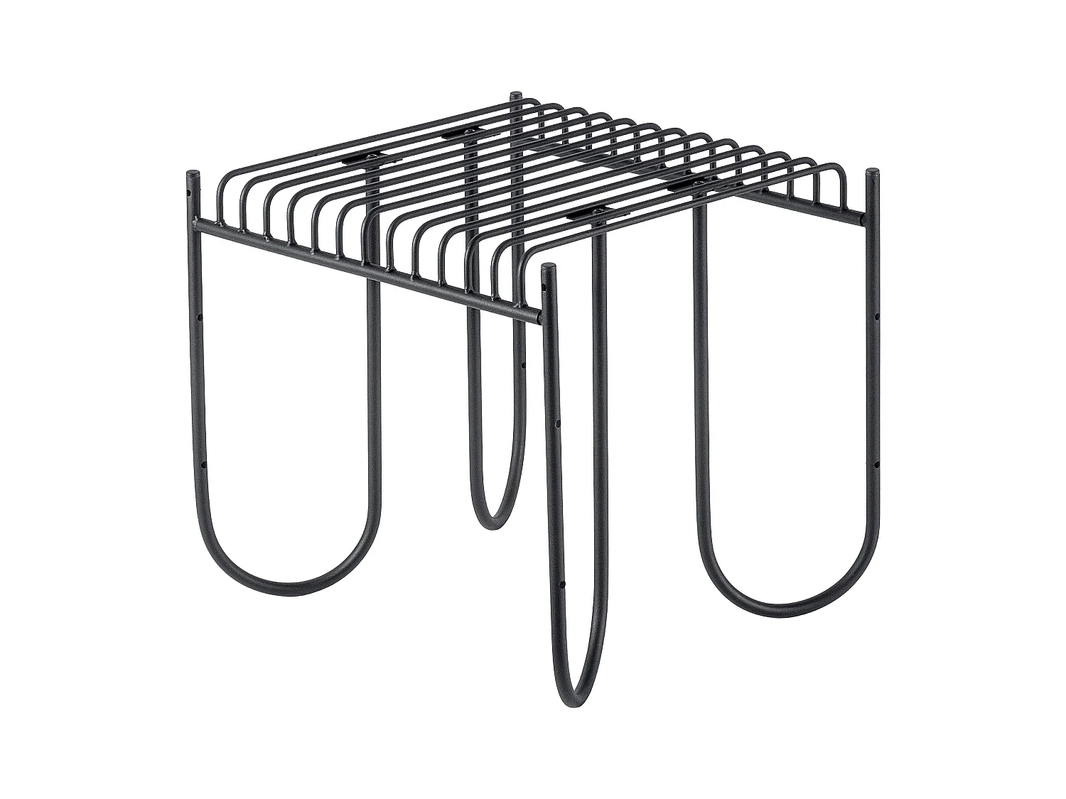 KADAX Ławka do ogrodu Ruste 50 x 45 cm, czarna