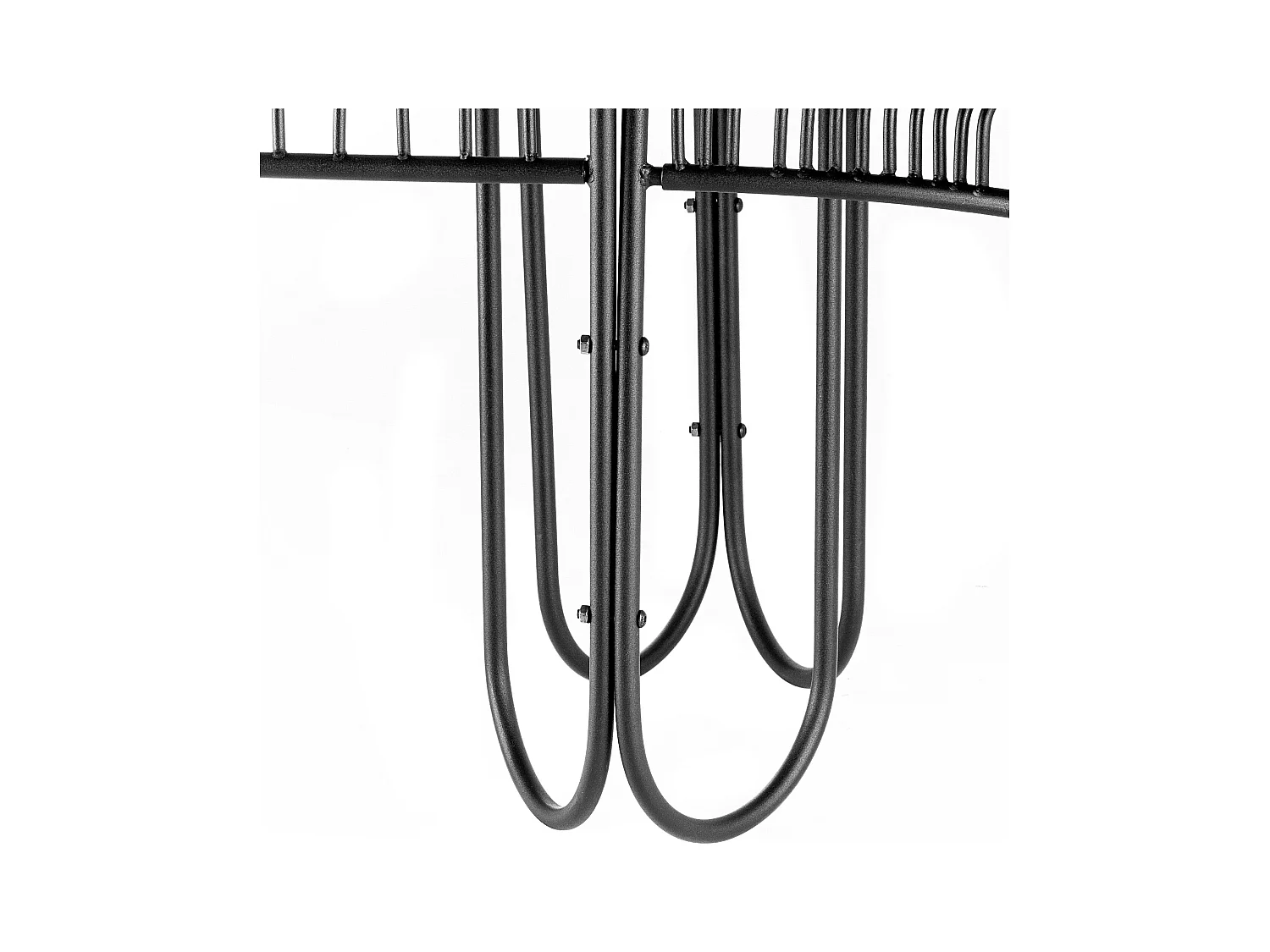 KADAX Ławka do ogrodu Ruste 50 x 45 cm, czarna