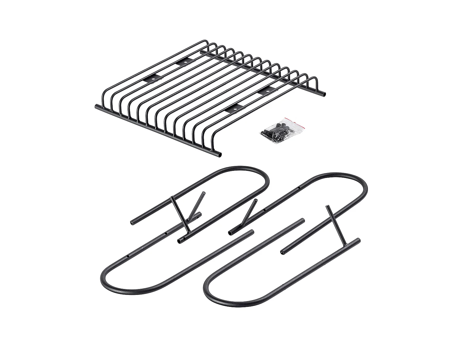 KADAX Ławka do ogrodu Ruste 50 x 45 cm, czarna