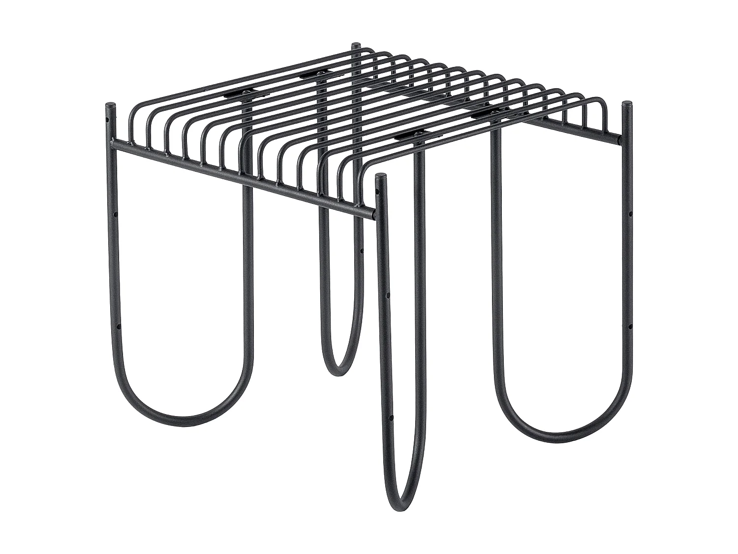 KADAX Ławka do ogrodu Ruste 50 x 45 cm, czarna