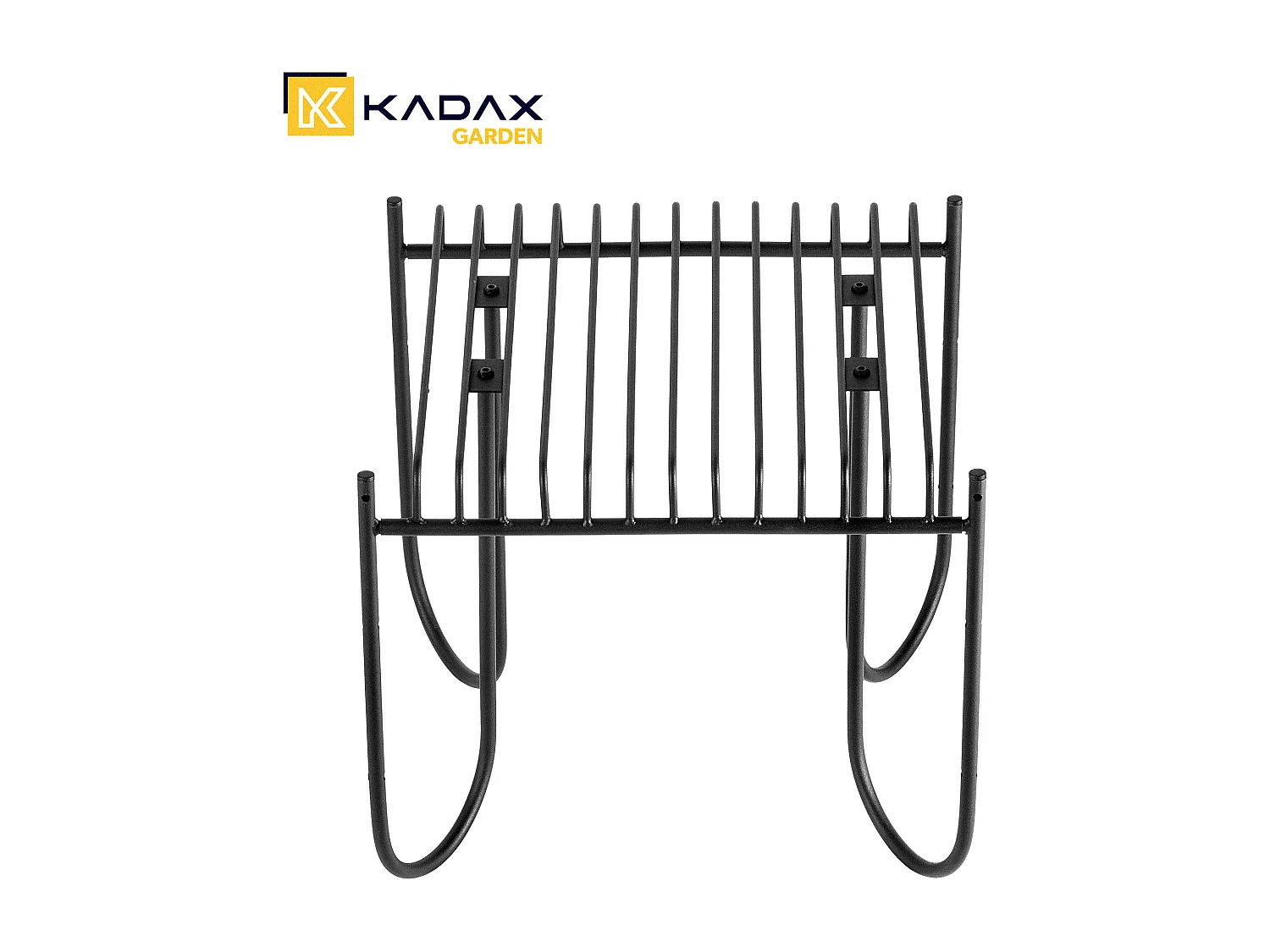 KADAX Ławka do ogrodu Ruste 50 x 45 cm, czarna