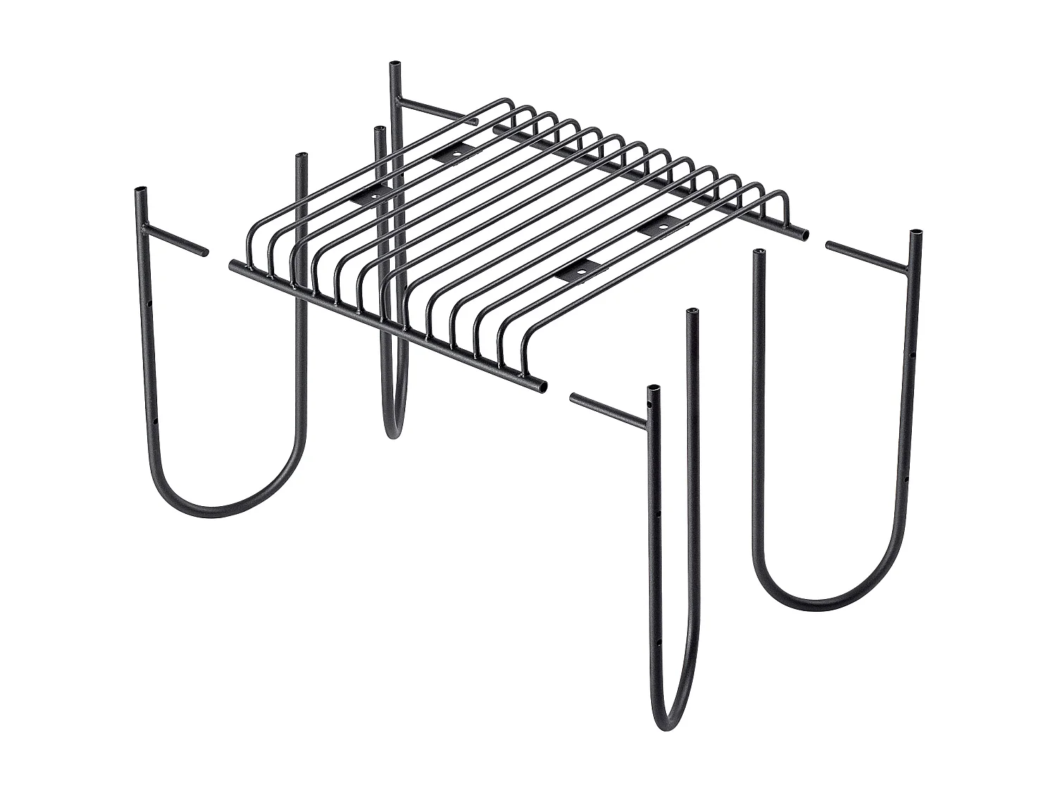 KADAX Ławka do ogrodu Ruste 50 x 45 cm, czarna
