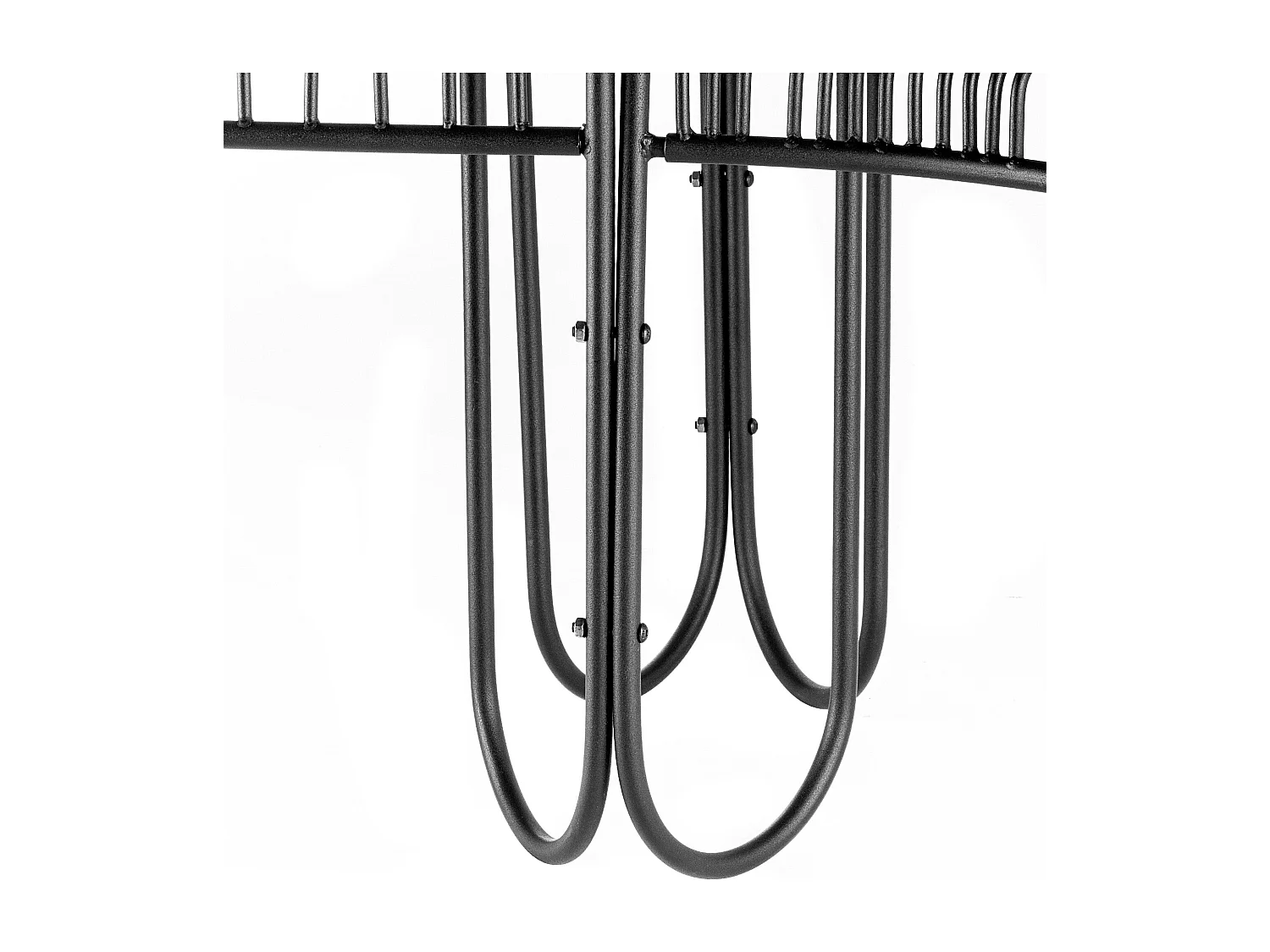 KADAX Ławka do ogrodu Ruste 50 x 45 cm, czarna