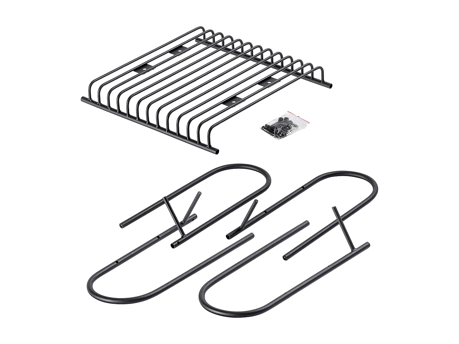 KADAX Ławka do ogrodu Ruste 50 x 45 cm, czarna