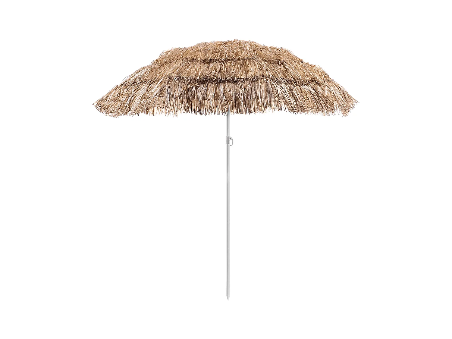 KADAX Sonnenschirm rund für Balkon, Garten, Terrasse, Schwimmbad und Strand, höhenverstellbarer Sonnenschirm, Terrassenschirm, braun/ecru