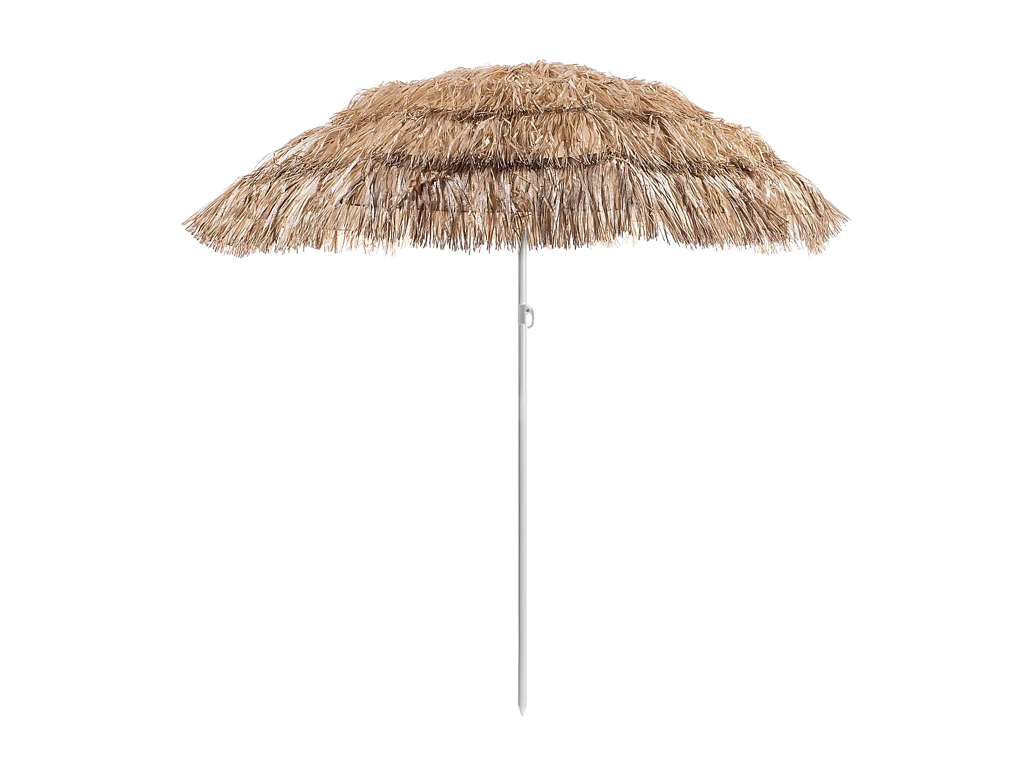 Parasol rond KADAX pour balcon, jardin, terrasse, piscine et plage, parasol réglable en hauteur, parasol de terrasse, marron/écru
