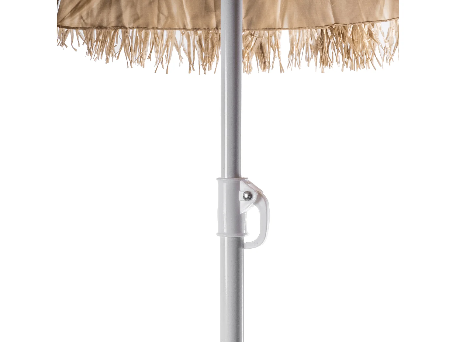 Parasol rond KADAX pour balcon, jardin, terrasse, piscine et plage, parasol réglable en hauteur, parasol de terrasse, marron/écru