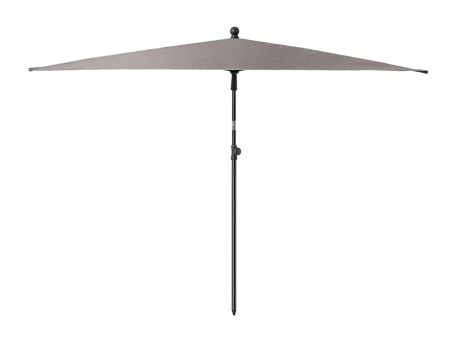 Sombrilla de balcón rectangular KADAX, 210 x 140 cm, altura regulable para balcón y terraza, sombrilla de terraza plegable con bolsa de transporte, color topo, 210