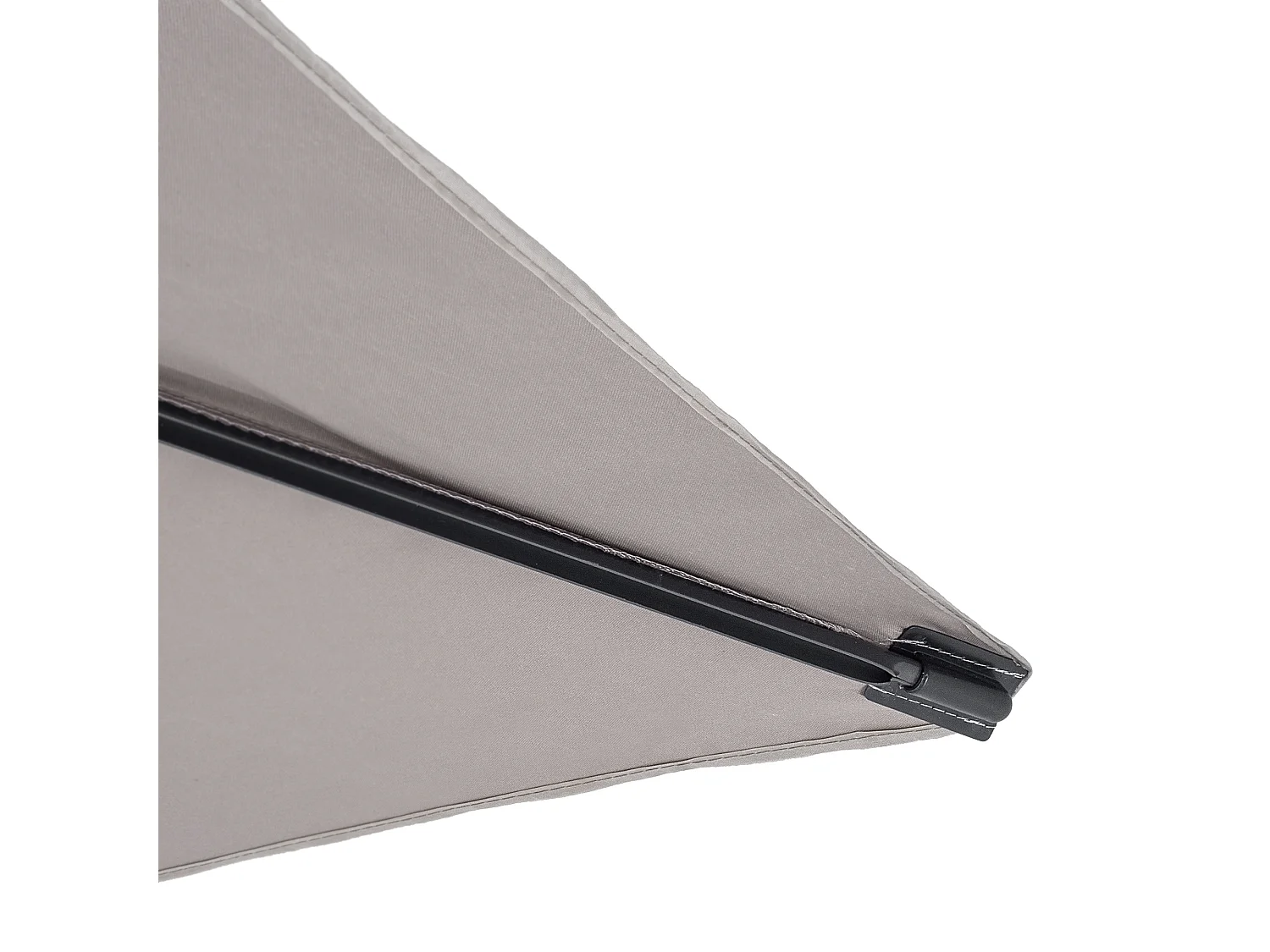 Sombrilla de balcón rectangular KADAX, 210 x 140 cm, altura regulable para balcón y terraza, sombrilla de terraza plegable con bolsa de transporte, color topo, 210