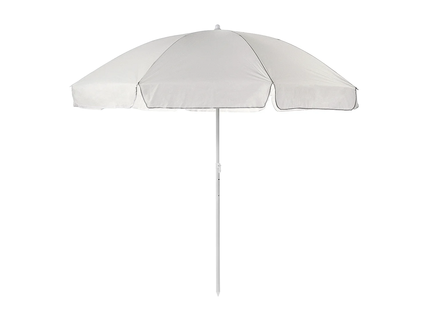 Parasol rond KADAX, 220 x 142-224 cm, parasol de terrasse, brise-vue, parasol réglable en hauteur pour balcon, jardin, terrasse, piscine et plage, écru