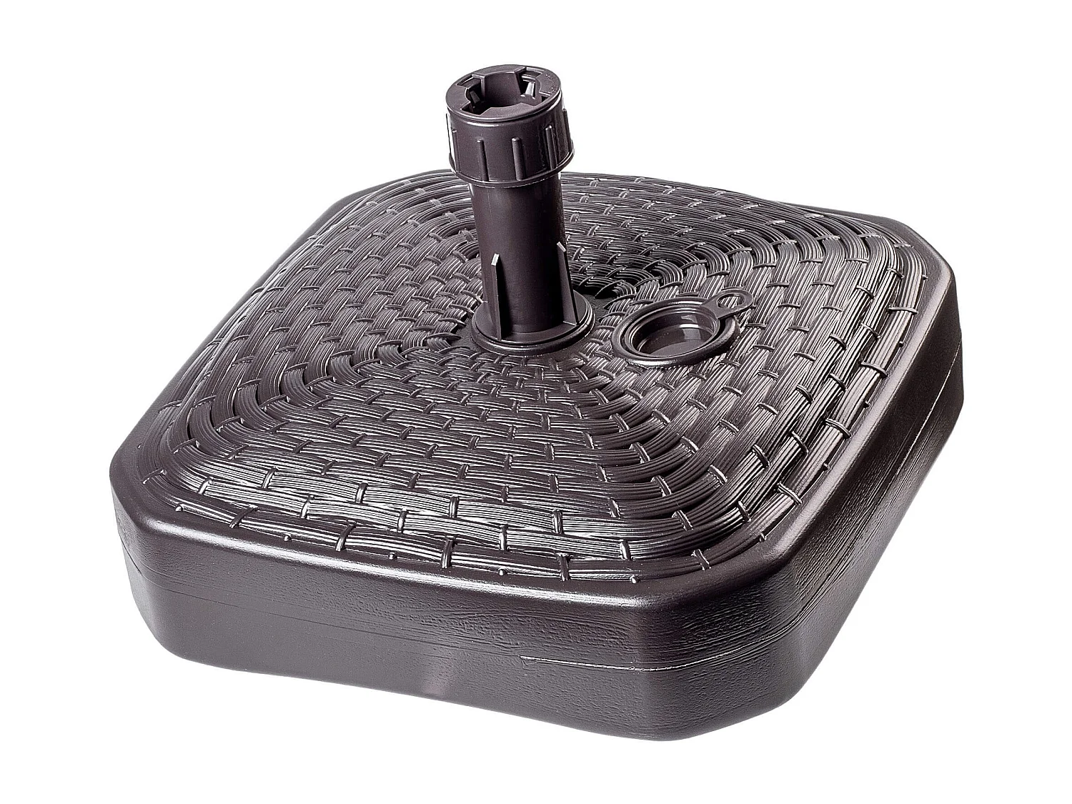 Suporte para guarda-sol KADAX, suporte redondo para guarda-sol, suporte para guarda-sol que pode ser enchido com areia, água ou cascalho, suporte de plástico para