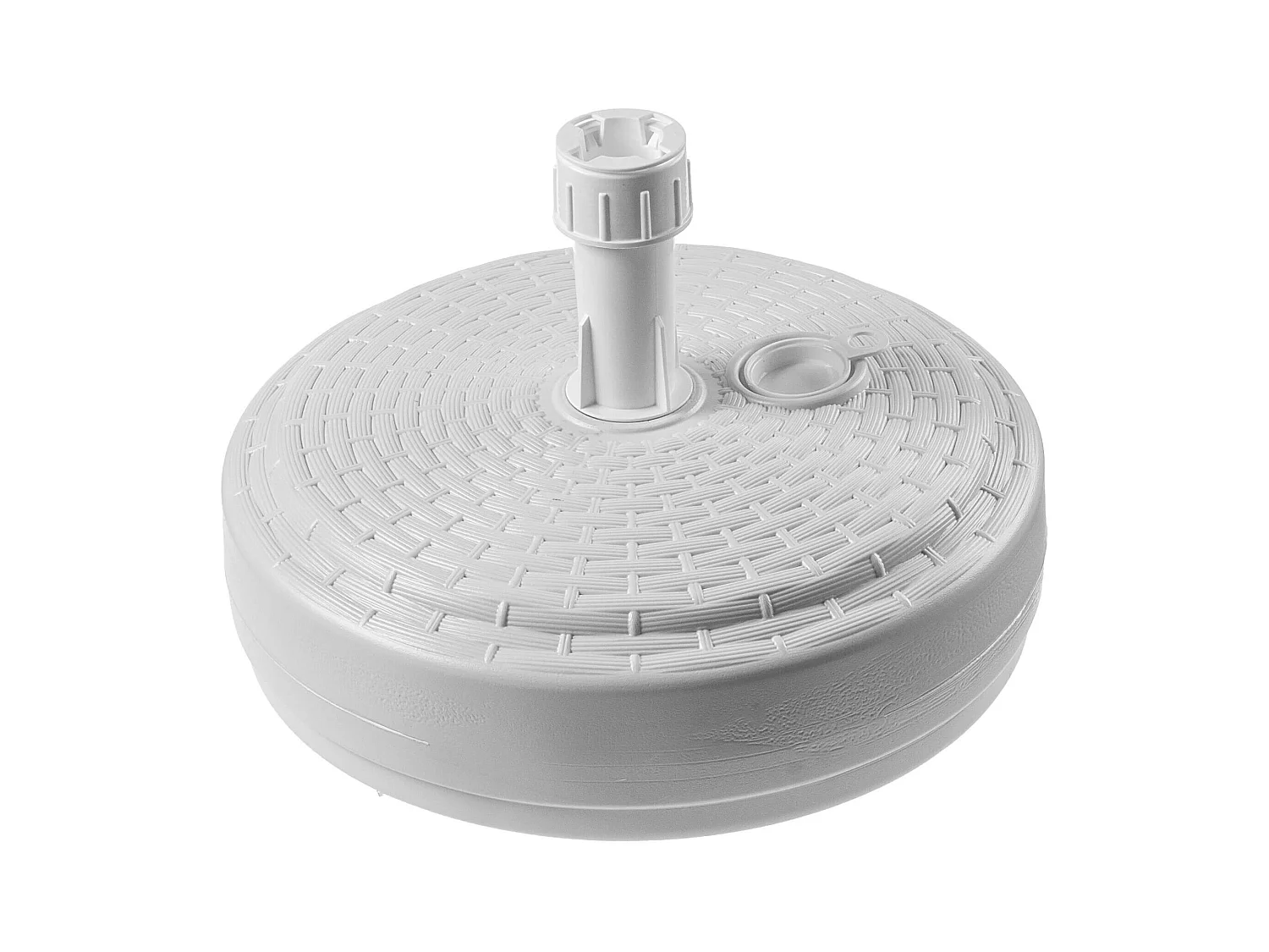 KADAX Sonnenschirmständer, runder Schirmständer, Sonnenschirmhalter befüllbar mit Sand, Wasser oder Kies, Ständer aus Kunststoff für Garten, Terrasse, Strand