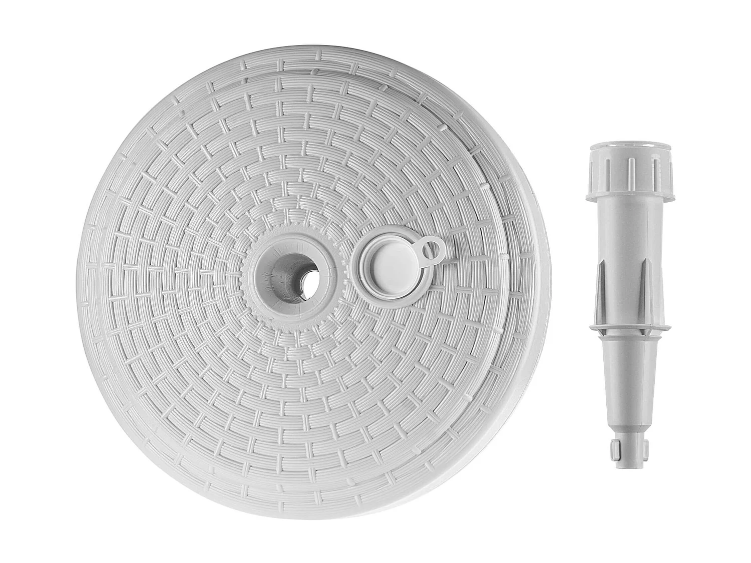 Pied de parasol KADAX, pied de parasol rond, support de parasol remplissable de sable, d'eau ou de gravier, pied en plastique pour jardin, terrasse, plage (version