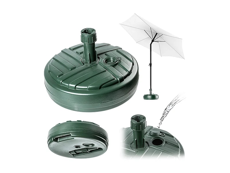 KADAX Podstawa pod parasol ogrodowy Solero w paski okrągła zieleń