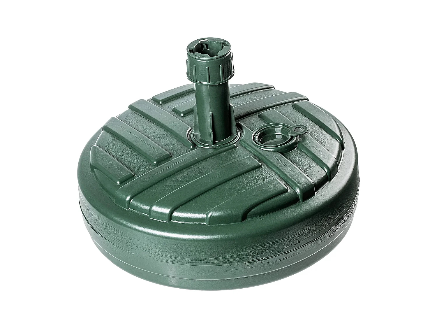 KADAX Sonnenschirmständer, runder Schirmständer, Sonnenschirmhalter zum Befüllen mit Sand, Wasser oder Kies, Ständer aus Kunststoff für Garten, Terrasse, Strand