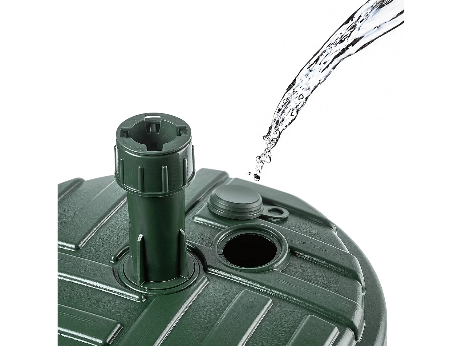 Pied de parasol KADAX, pied de parasol rond, support de parasol à remplir de sable, d'eau ou de gravier, pied en plastique pour jardin, terrasse, plage (version 1,