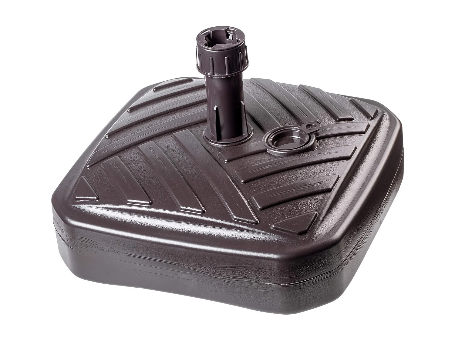 Pied de parasol KADAX, pied de parasol rond, support de parasol remplissable de sable, d'eau ou de gravier, pied en plastique pour jardin, terrasse, plage (version