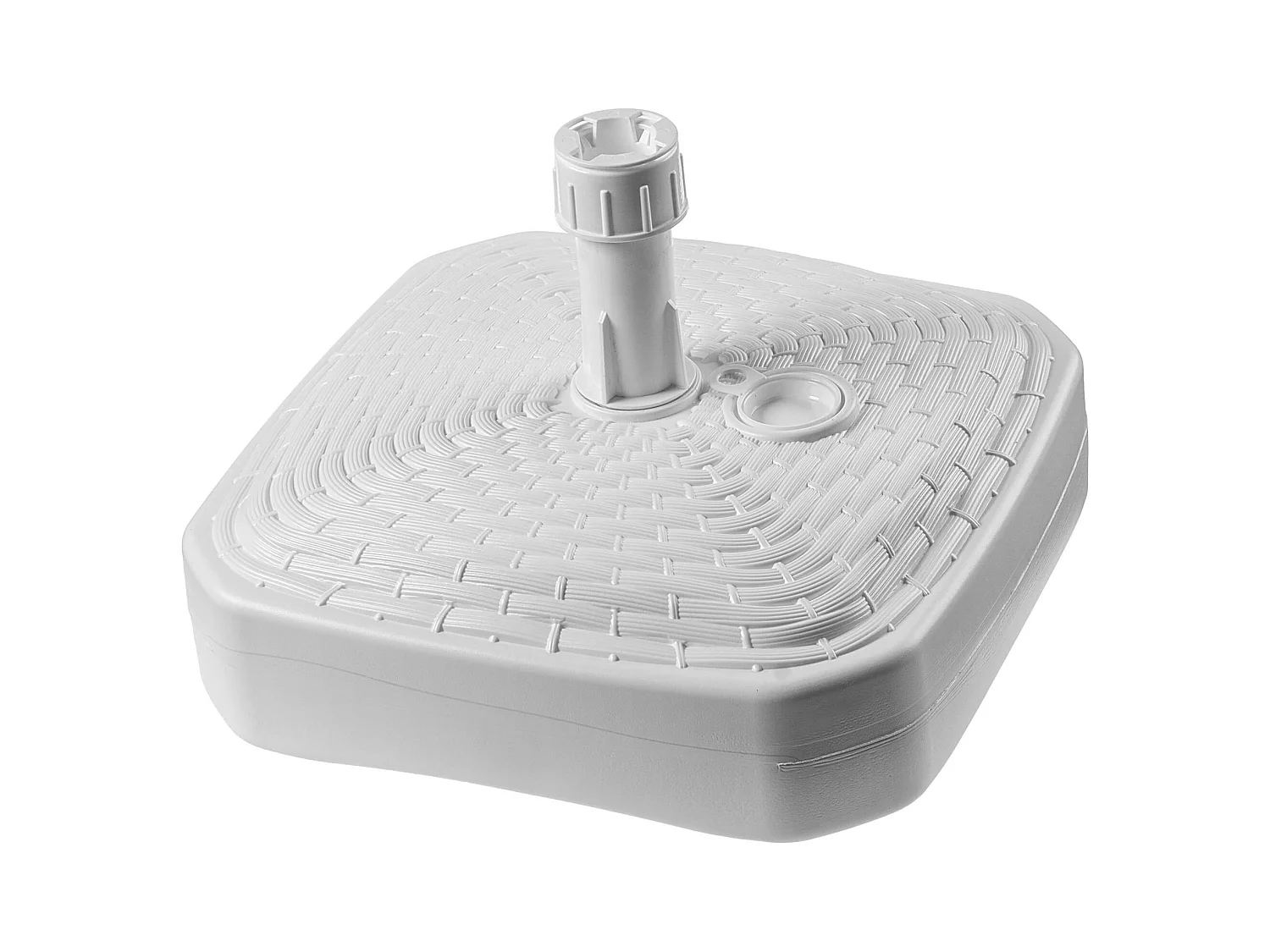 KADAX Podstawa pod parasol ogrodowy Solero rattan kwadrat biała
