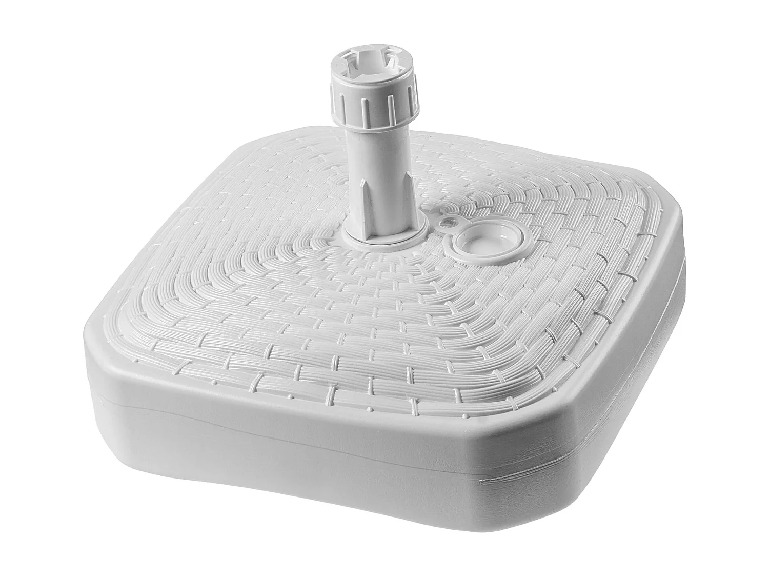 Pied de parasol KADAX, pied de parasol rond, support de parasol remplissable de sable, d'eau ou de gravier, pied en plastique pour jardin, terrasse, plage (version