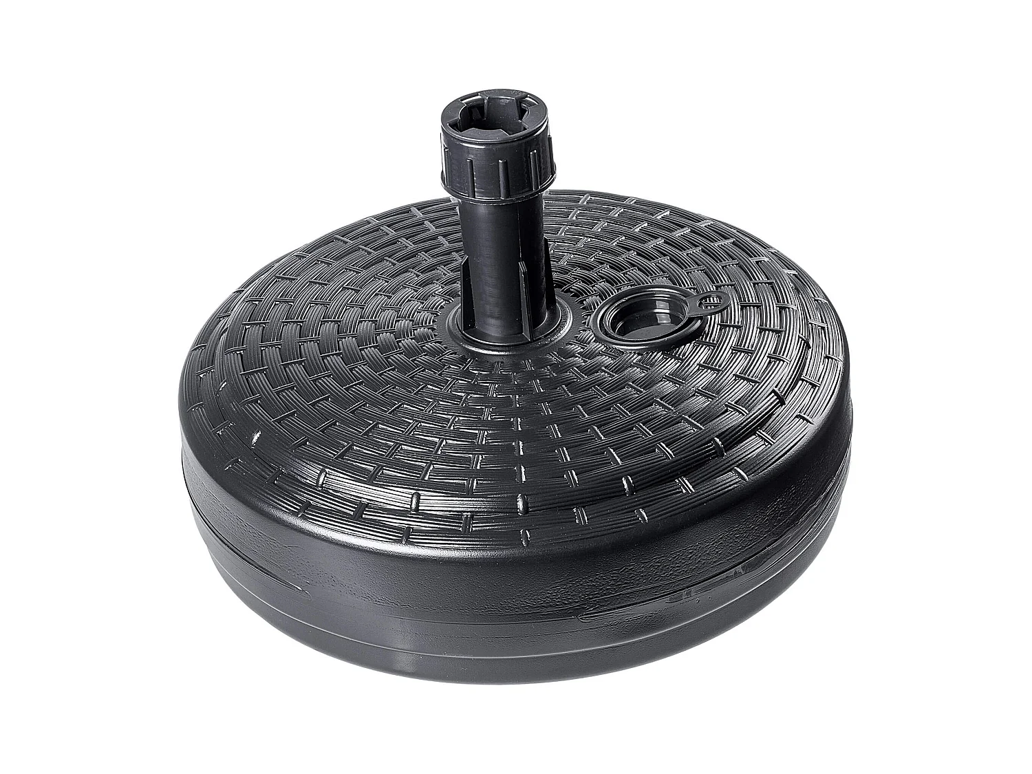 KADAX Podstawa pod parasol ogrodowy Solero rattan okrągła antracyt
