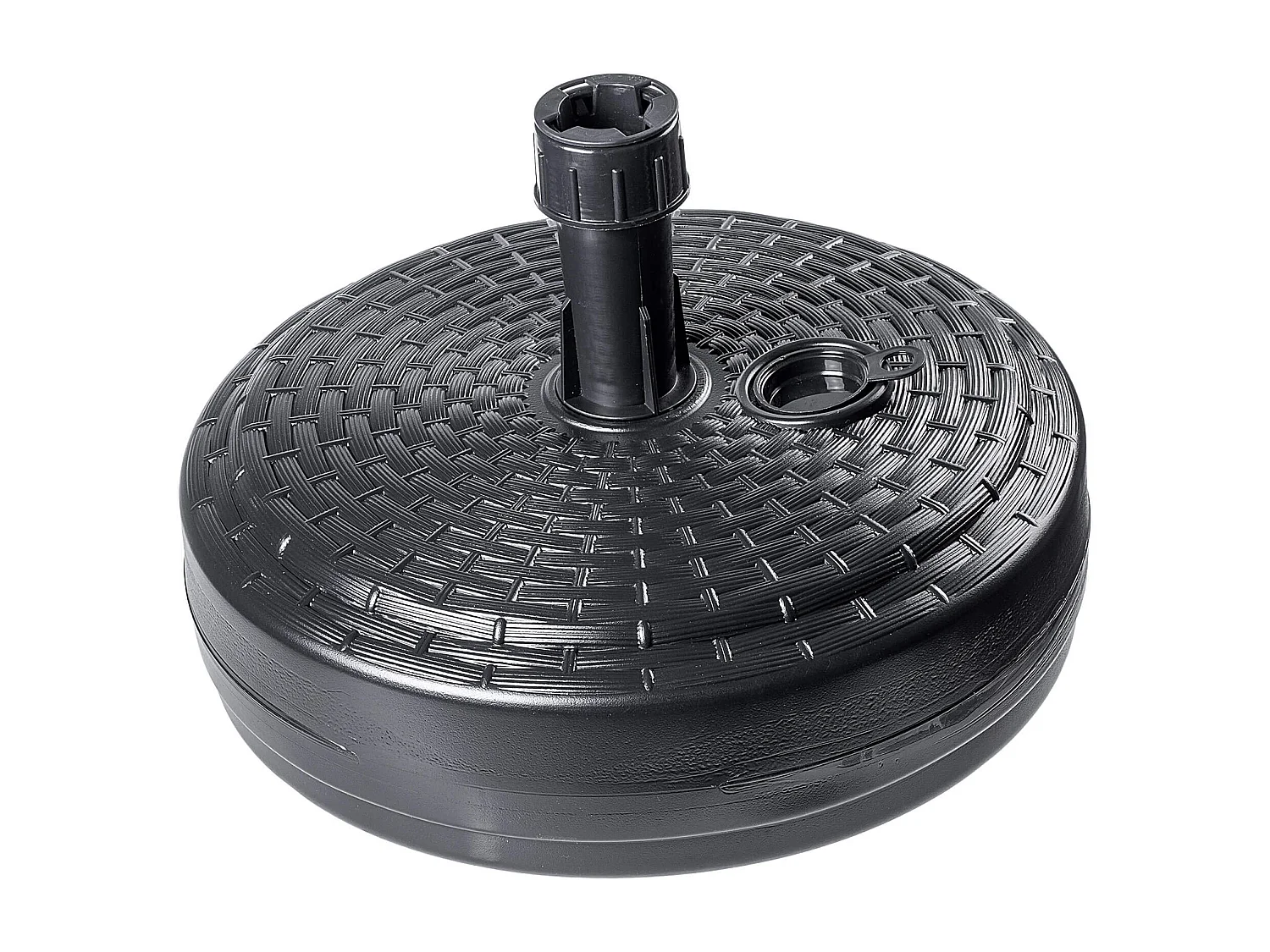 Pied de parasol KADAX, pied de parasol rond, support de parasol à remplir de sable, d'eau ou de gravier, pied en plastique pour jardin, terrasse, plage (version 2,