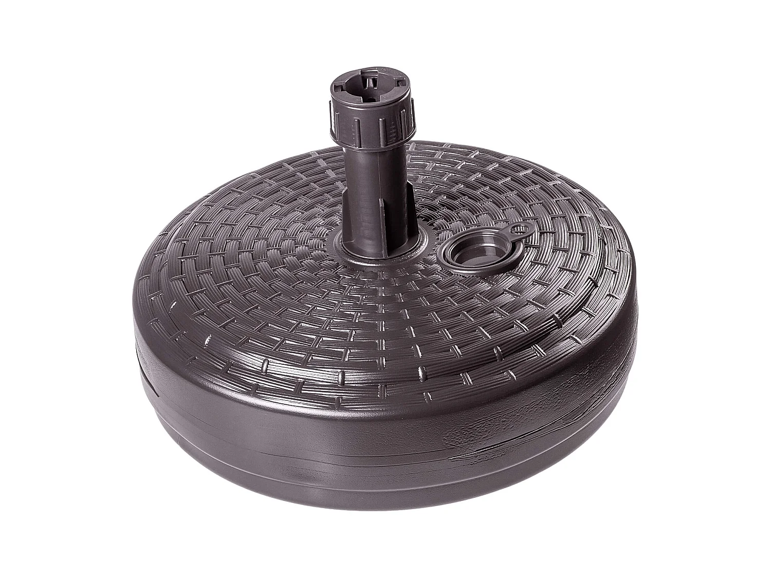 KADAX Podstawa pod parasol ogrodowy Solero rattan okrągła brąz