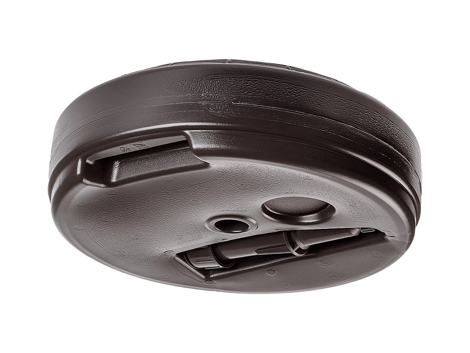 KADAX Podstawa pod parasol ogrodowy Solero rattan okrągła brąz