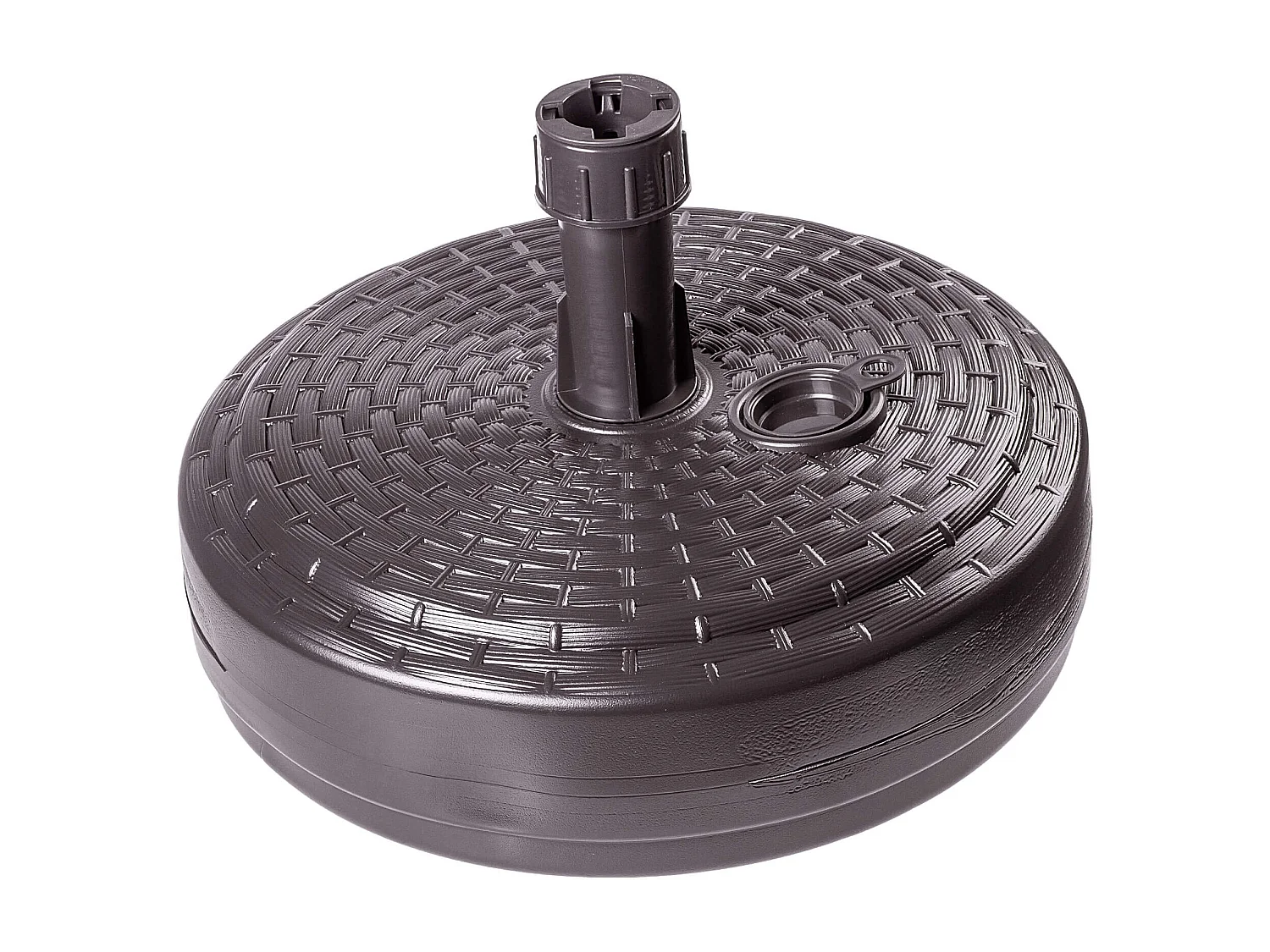 Pied de parasol KADAX, pied de parasol rond, support de parasol pouvant être rempli de sable, d'eau ou de gravier, pied en plastique pour jardin, terrasse, plage