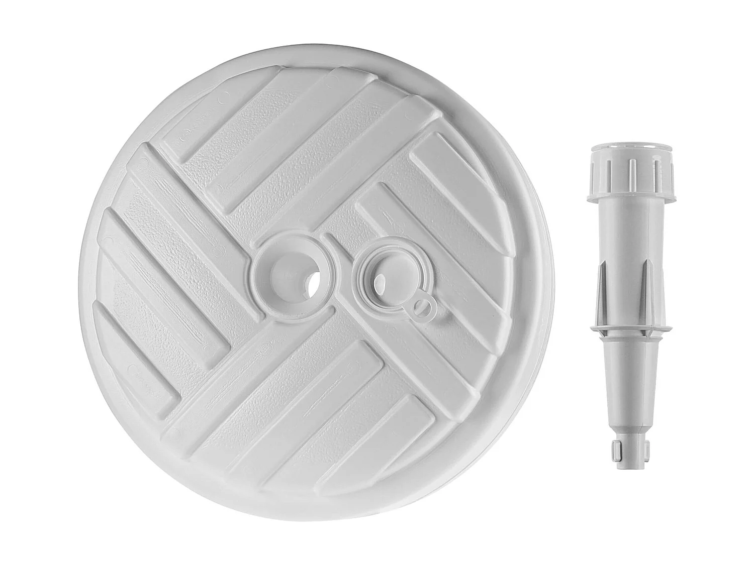 Pied de parasol KADAX, pied de parasol rond, support de parasol remplissable de sable, d'eau ou de gravier, pied en plastique pour jardin, terrasse, plage (version