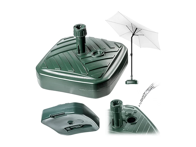 KADAX Podstawa pod parasol ogrodowy Solero w paski kwadrat zieleń