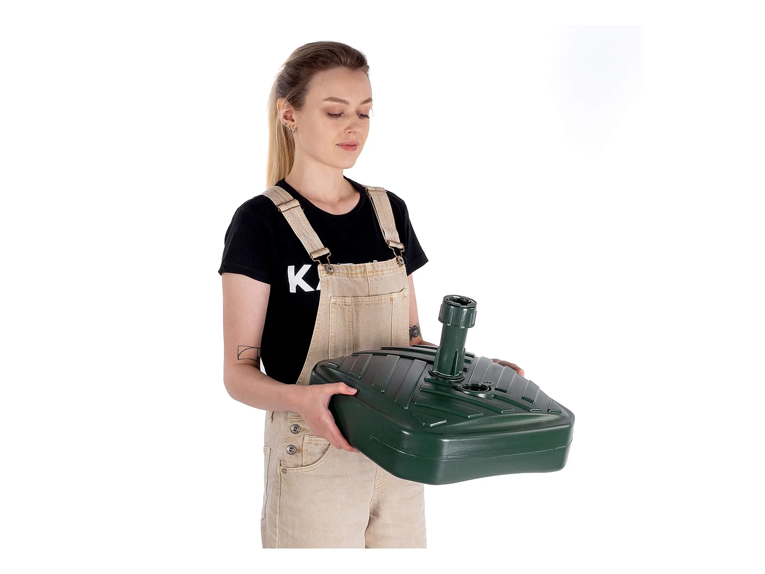 Supporto per ombrellone KADAX, supporto per ombrellone rotondo, supporto per ombrellone riempibile con sabbia, acqua o ghiaia, supporto in plastica per giardino,