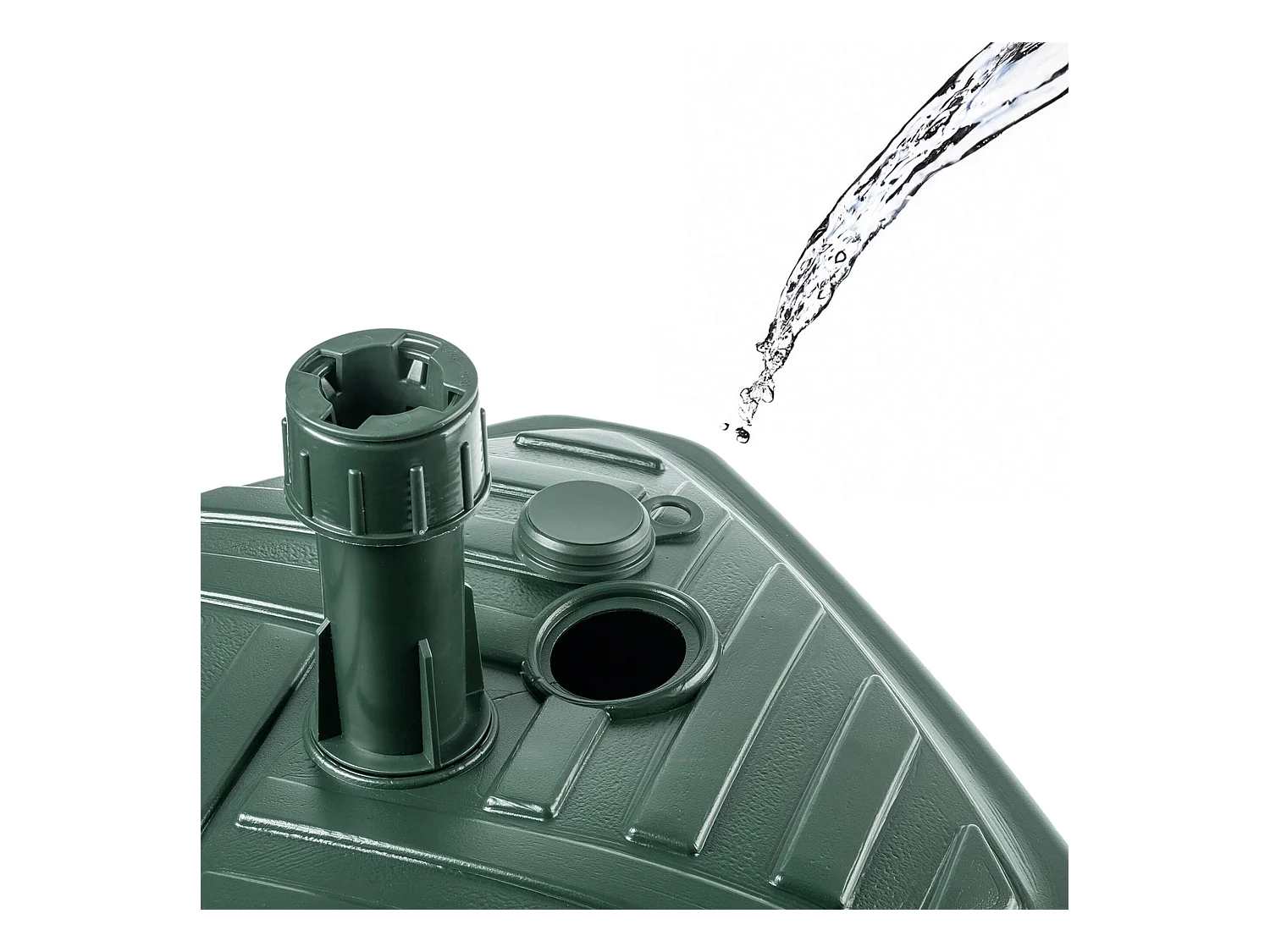 Supporto per ombrellone KADAX, supporto per ombrellone rotondo, supporto per ombrellone riempibile con sabbia, acqua o ghiaia, supporto in plastica per giardino,