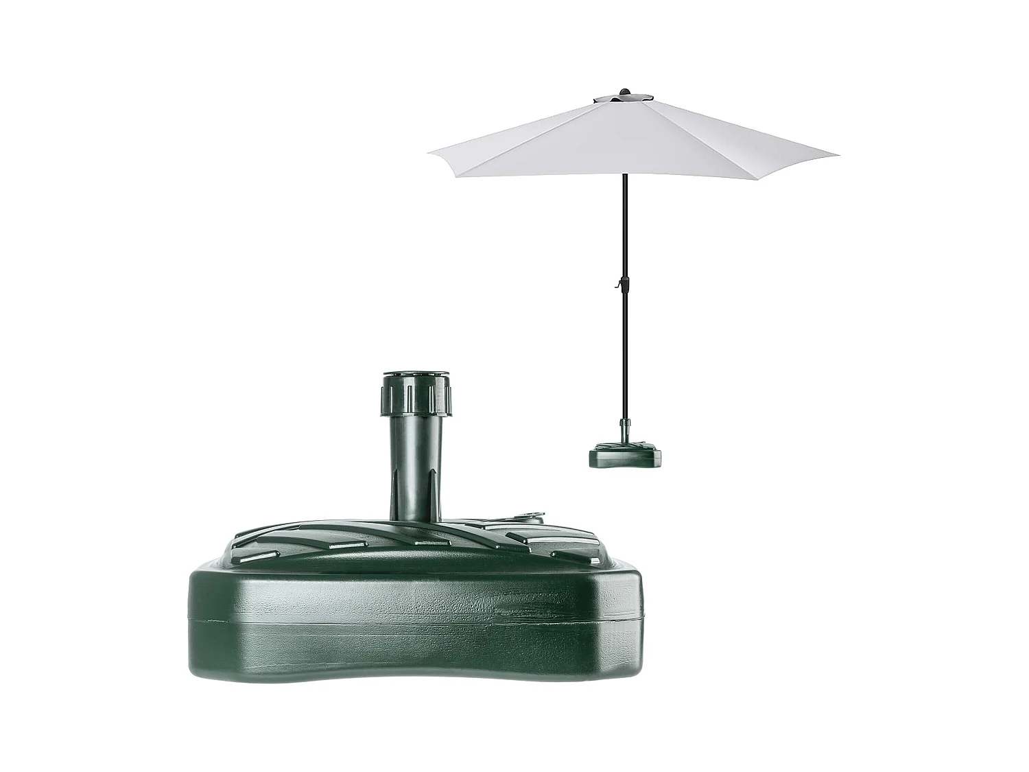 Supporto per ombrellone KADAX, supporto per ombrellone rotondo, supporto per ombrellone riempibile con sabbia, acqua o ghiaia, supporto in plastica per giardino,