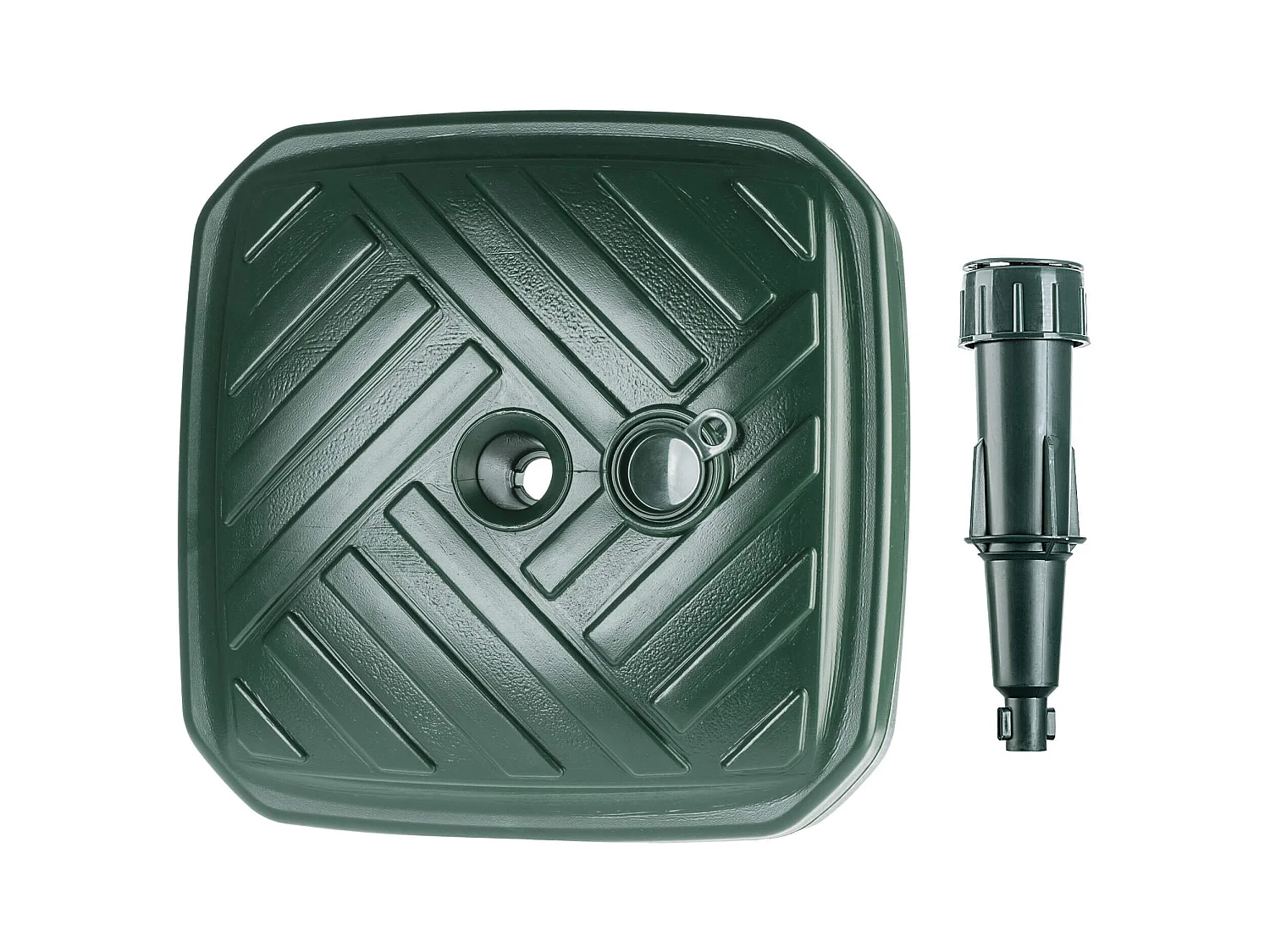 Supporto per ombrellone KADAX, supporto per ombrellone rotondo, supporto per ombrellone riempibile con sabbia, acqua o ghiaia, supporto in plastica per giardino,