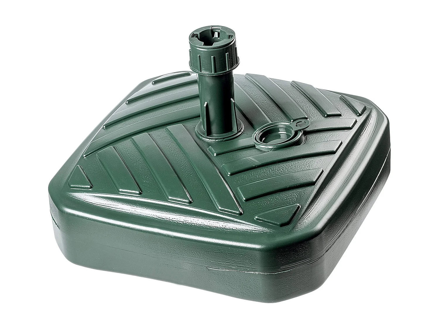 Pied de parasol KADAX, pied de parasol rond, support de parasol remplissable de sable, d'eau ou de gravier, pied en plastique pour jardin, terrasse, plage (version