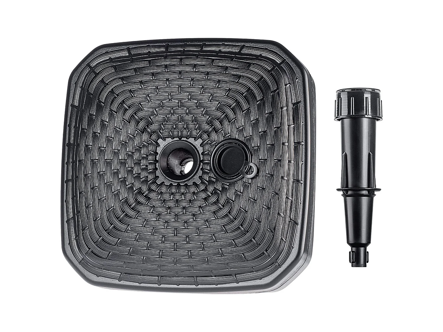 Supporto per ombrellone KADAX, supporto per ombrellone rotondo, supporto per ombrellone riempibile con sabbia, acqua o ghiaia, supporto in plastica per giardino,