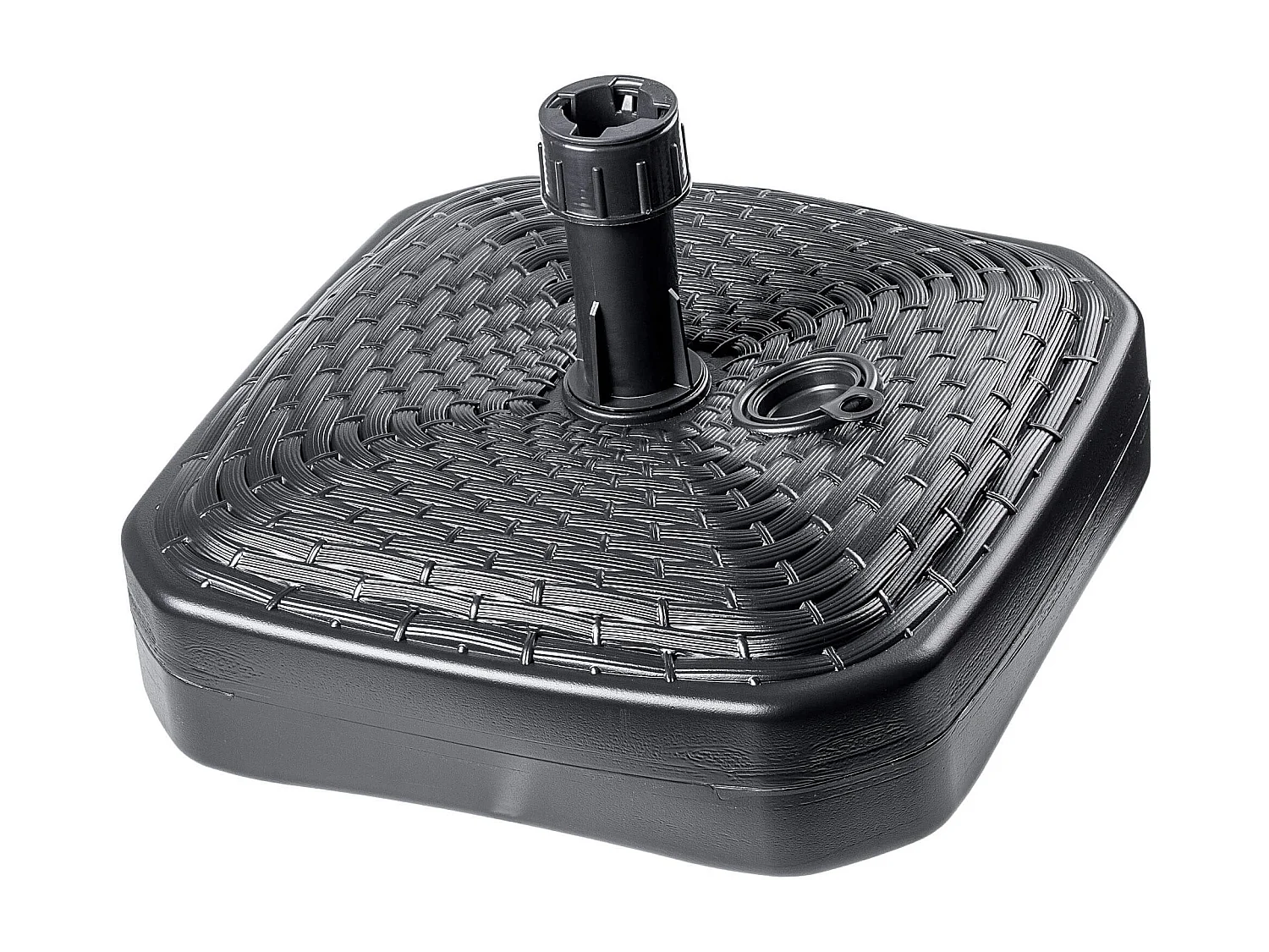 Pied de parasol KADAX, pied de parasol rond, support de parasol remplissable de sable, d'eau ou de gravier, pied en plastique pour jardin, terrasse, plage (version